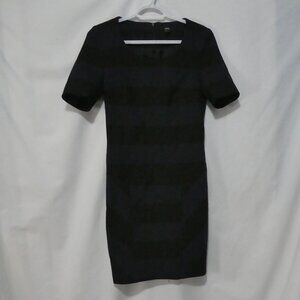 MEXX - Metropolitan | size 2 | Striped Navy and Black Short Sleeve Dress